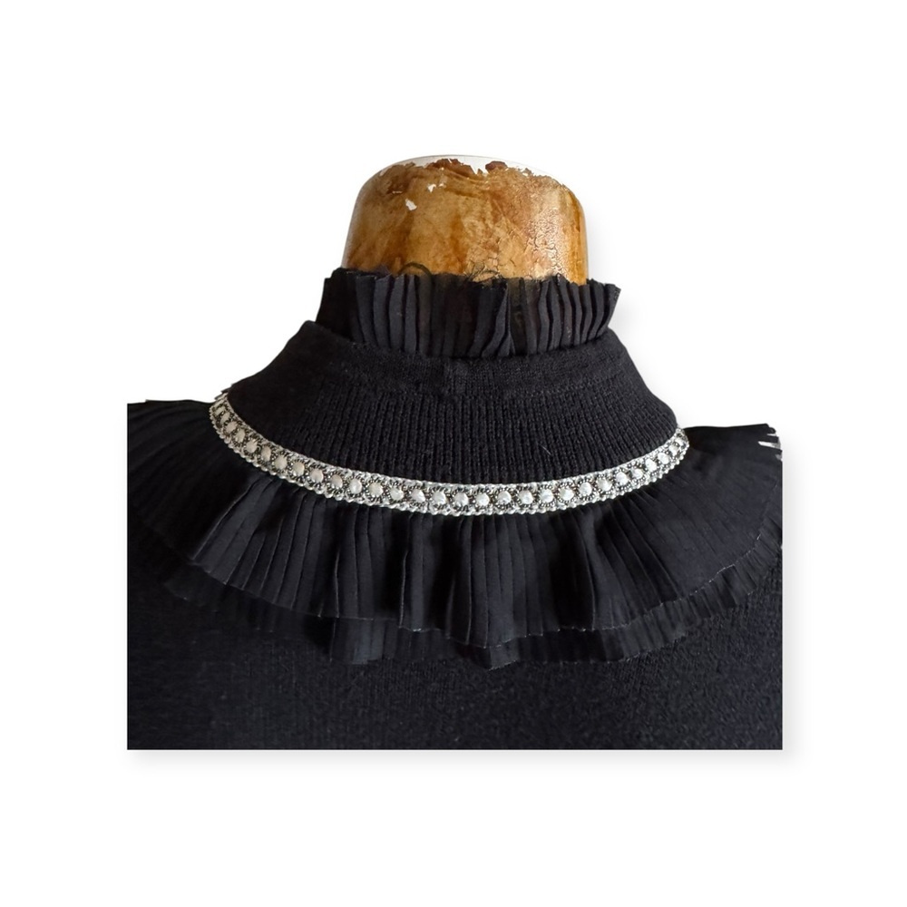 White House Black Market blazer ruffles medium business office Retro cardigan - Picture 7 of 14